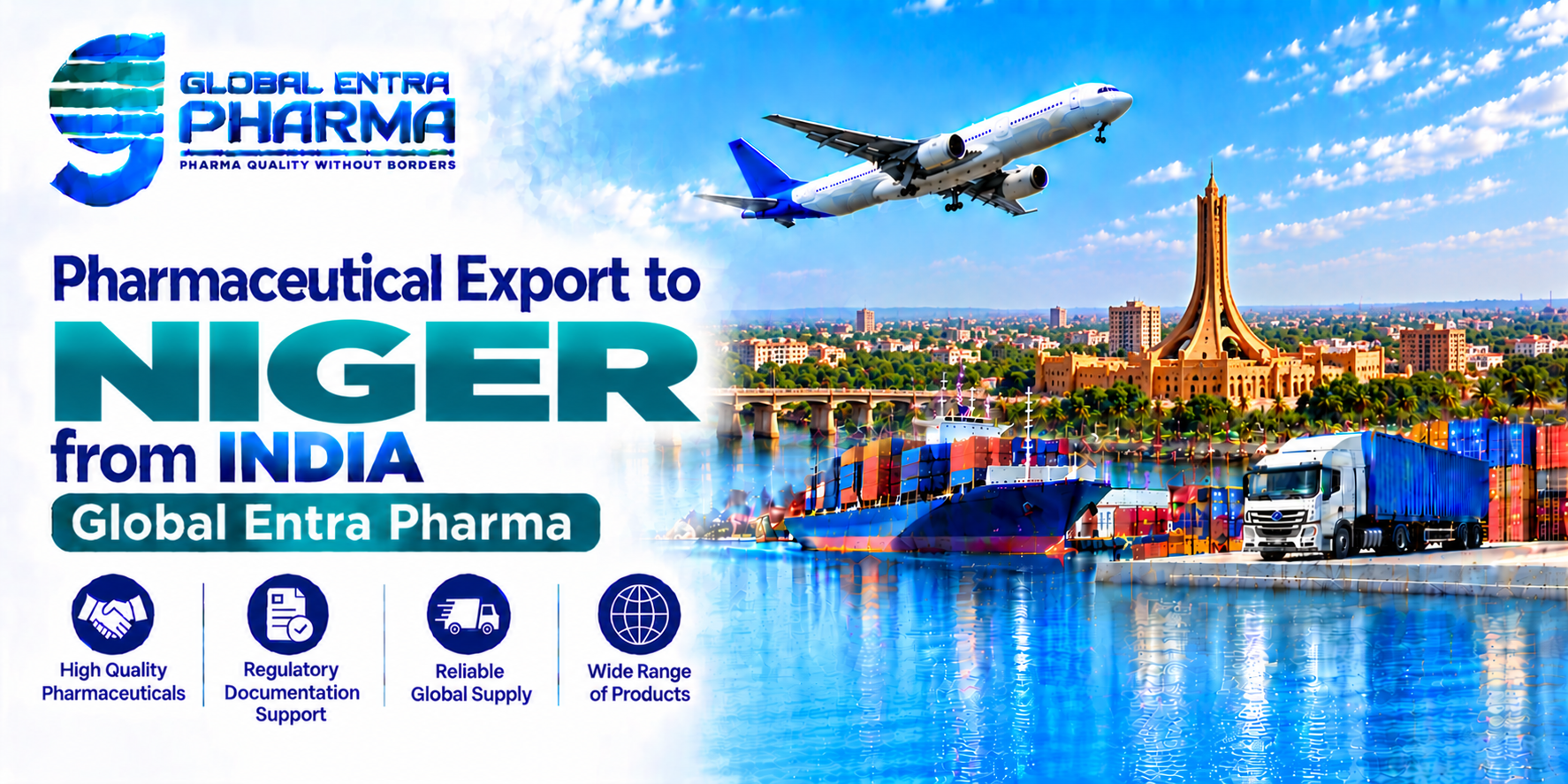 Pharmaceutical Export to Niger from India | Global Entra Pharma
